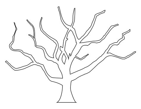 leaves coloring page|tree without leaves coloring page.